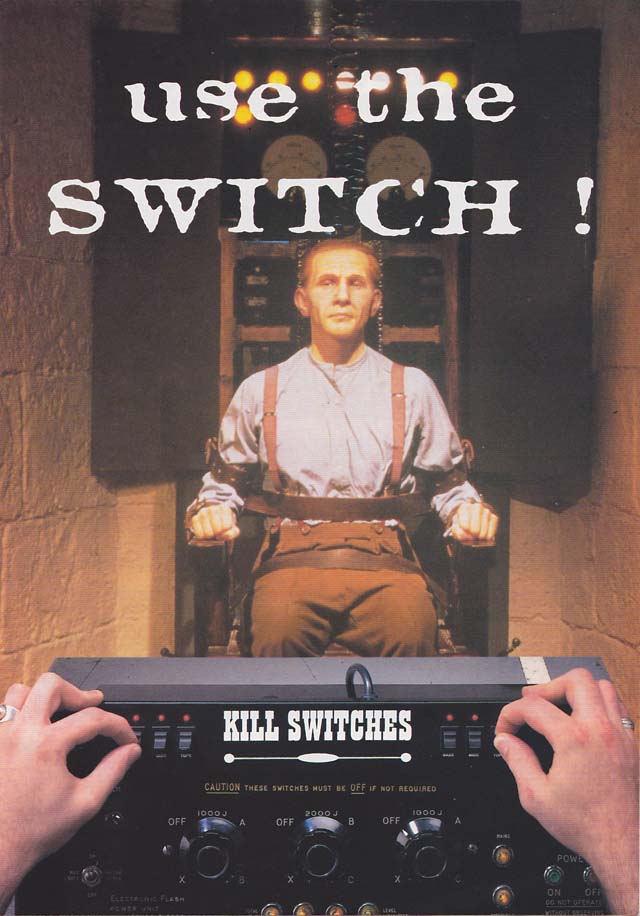 Intimidation kill switch detail — original marketing material